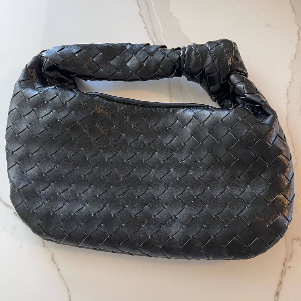Mini Jodie inspired Black Woven Handbag